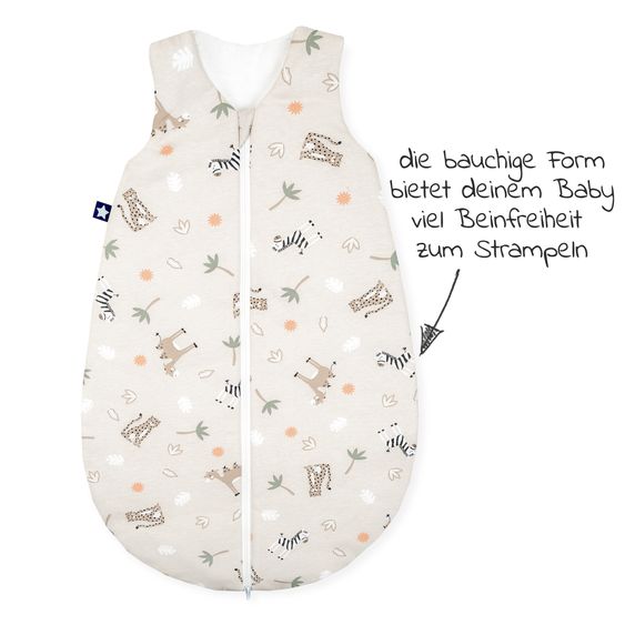 Julius Zöllner Schlafsack wattiert - Jersey Savanne - Beige - Gr. 56 / 62