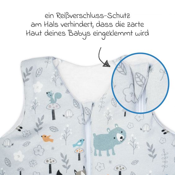 Julius Zöllner Schlafsack wattiert - Jersey Smart Friends - Gr. 74