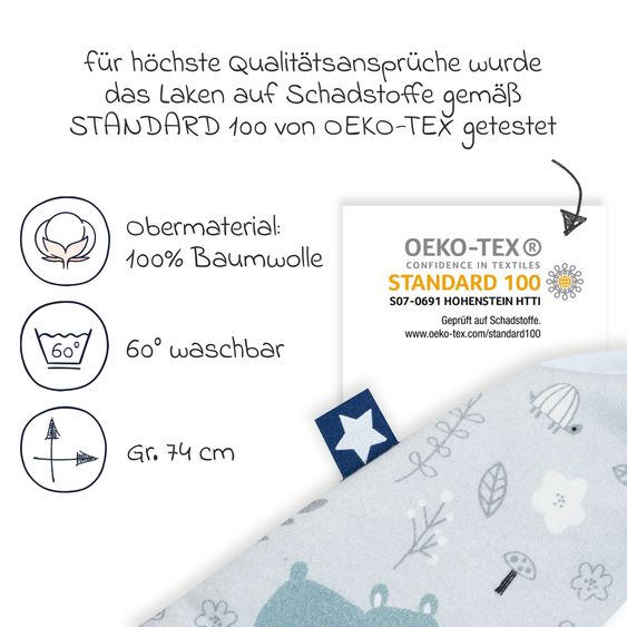 Julius Zöllner Schlafsack wattiert - Jersey Smart Friends - Gr. 74