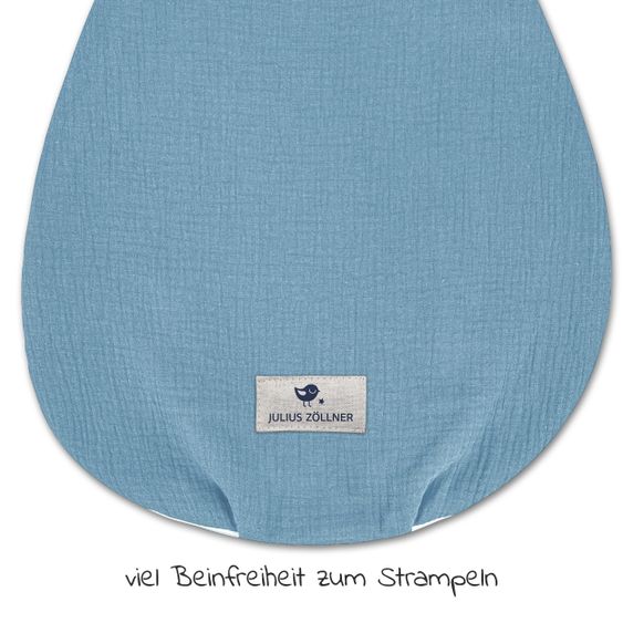 Julius Zöllner Schlafsack wattiert - Musselin Blau - Gr. 50 / 56