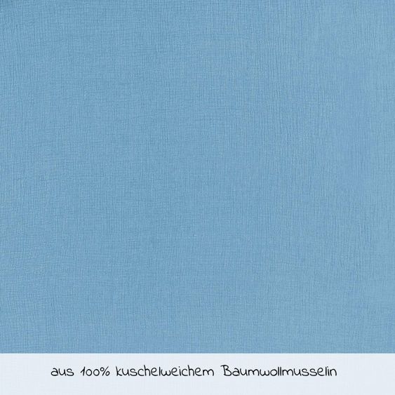 Julius Zöllner Schlafsack wattiert - Musselin Blau - Gr. 50 / 56