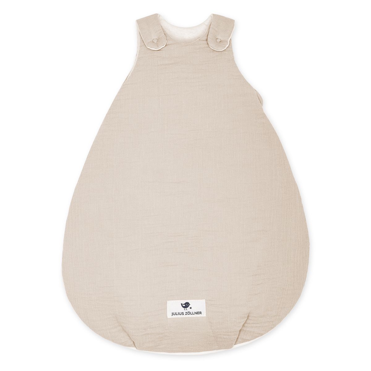 Schlafsack wattiert - Musselin - Sand - Gr. 56 / 62