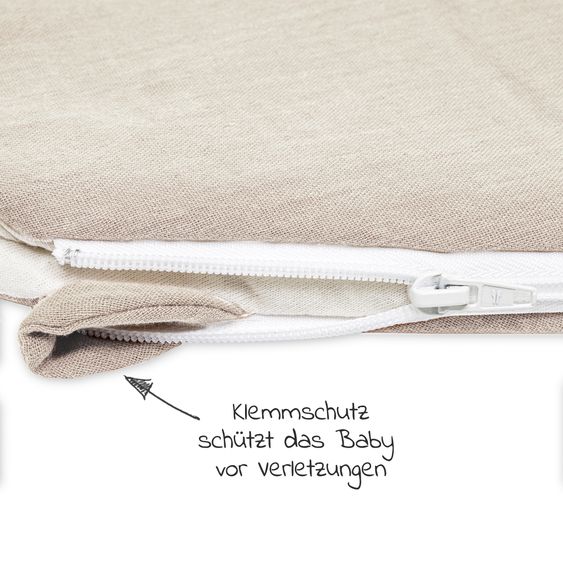 Julius Zöllner Schlafsack wattiert - Musselin - Sand - Gr. 56 / 62