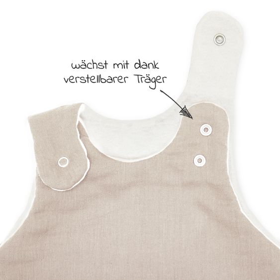 Julius Zöllner Schlafsack wattiert - Musselin - Sand - Gr. 56 / 62
