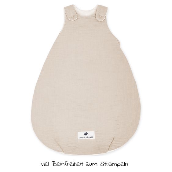 Julius Zöllner Schlafsack wattiert - Musselin - Sand - Gr. 56 / 62
