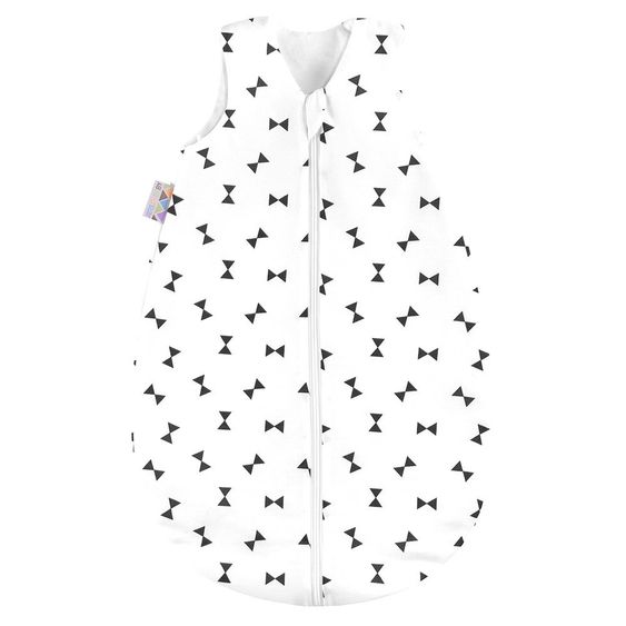 Julius Zöllner Sommerschlafsack Jersey - Schleifchen Weiß Schwarz - Gr. 56/62