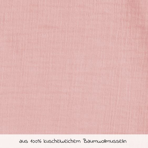 Julius Zöllner Sommerschlafsack mit Füßen / Jumper Musselin - Dusty Rose - Gr. 104