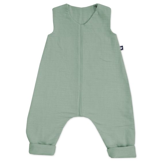Julius Zöllner Sommerschlafsack mit Füßen / Jumper Musselin - Grün - Gr. 80