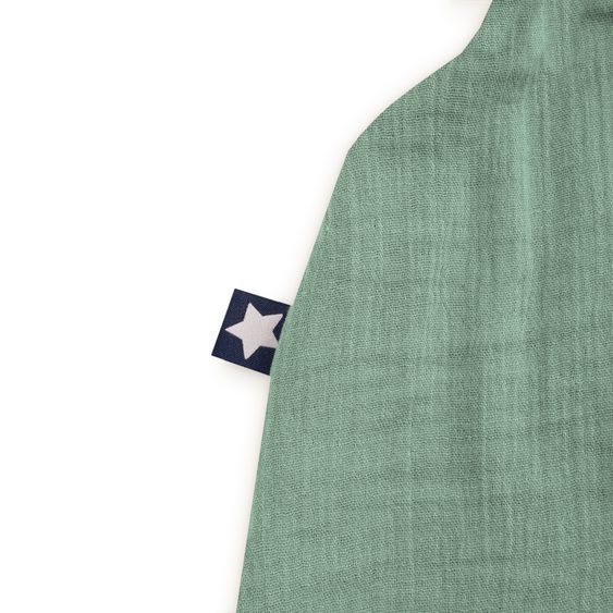 Julius Zöllner Sommerschlafsack mit Füßen / Jumper Musselin - Grün - Gr. 80
