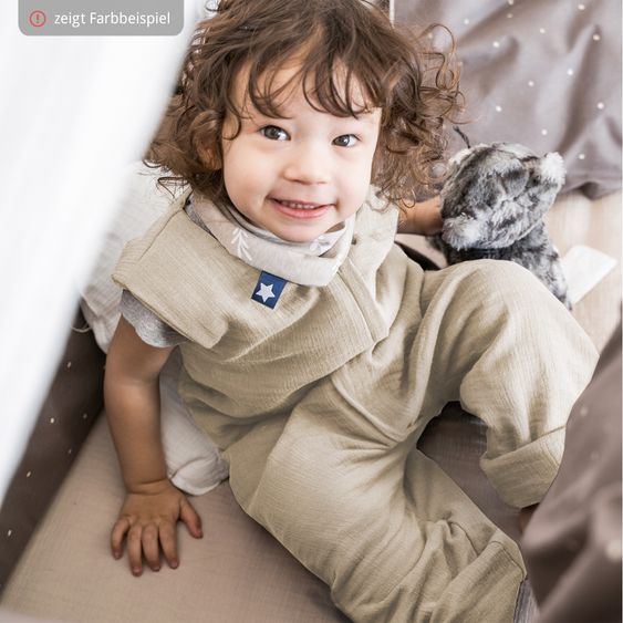 Julius Zöllner Sommerschlafsack mit Füßen / Jumper Musselin - Grün - Gr. 80