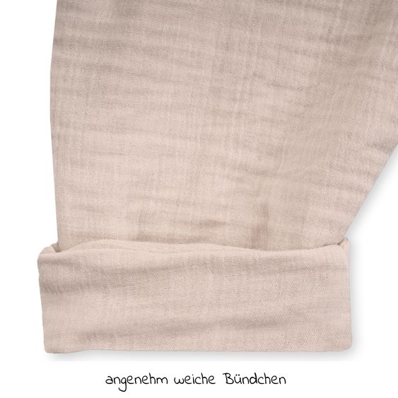 Julius Zöllner Sommerschlafsack mit Füßen / Jumper Musselin - Sand - Gr. 104