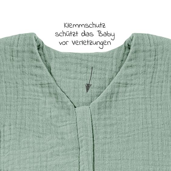Julius Zöllner Sommerschlafsack Musselin - Grün - Gr. 98