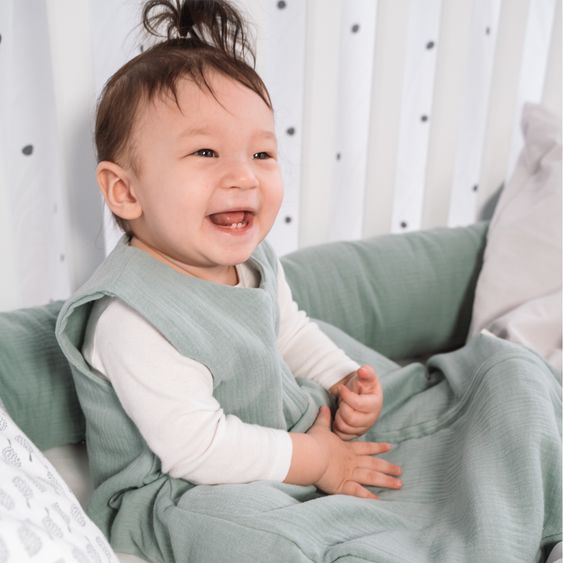 Julius Zöllner Sommerschlafsack Musselin - Grün - Gr. 98