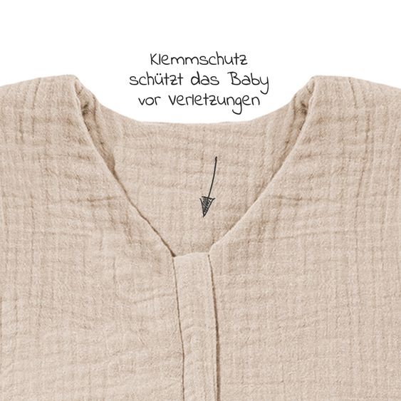Julius Zöllner Sommerschlafsack Musselin - Sand - Gr. 74