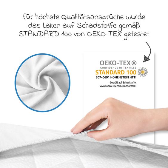 Julius Zöllner Fitted Sheet 3 Pack for small mattresses 40 x 90 cm - White