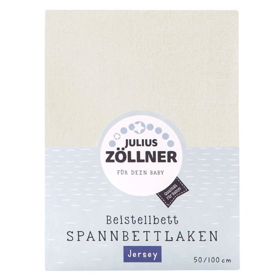 Julius Zöllner Spannbetttuch für Beistellbett 50 x 100 cm - Ecru