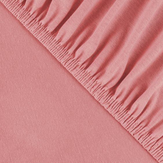 Julius Zöllner Fitted sheet for crib 60 x 120 / 70 x 140 cm - Blush