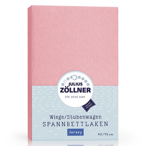 Julius Zöllner Spannbetttuch für kleine Matratzen 40 x 90 cm - Blush