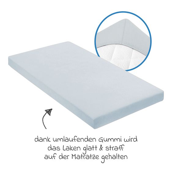 Julius Zöllner Fitted sheet for small mattresses 40 x 90 cm - Denim