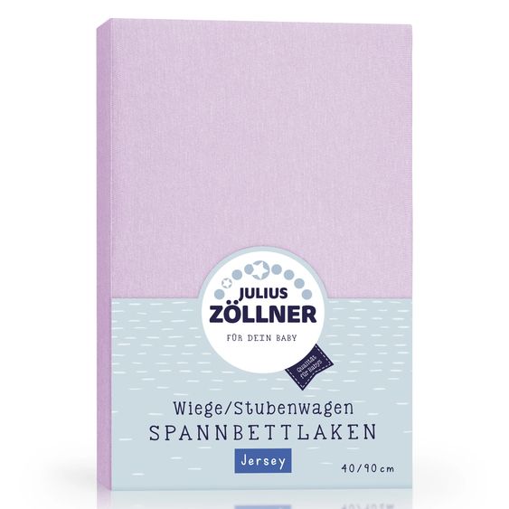 Julius Zöllner fitted sheet for small mattresses 40 x 90 cm - lilac