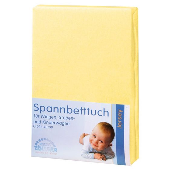 Julius Zöllner Spannbetttuch für kleine Matratzen 40 x 90 cm - Gelb