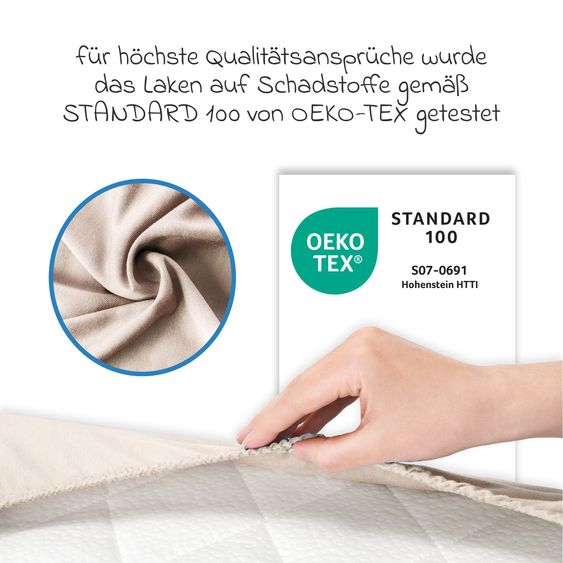 Julius Zöllner Fitted sheet for small mattresses 40 x 90 cm - Shell