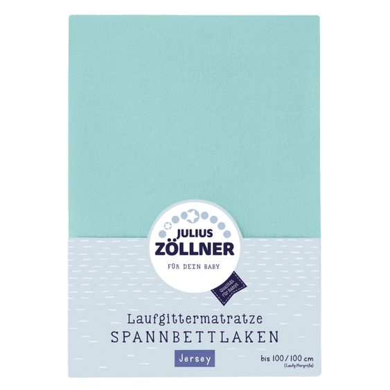 Julius Zöllner Fitted sheet for playpen 68 x 90 / 95 x 95 cm - Mint