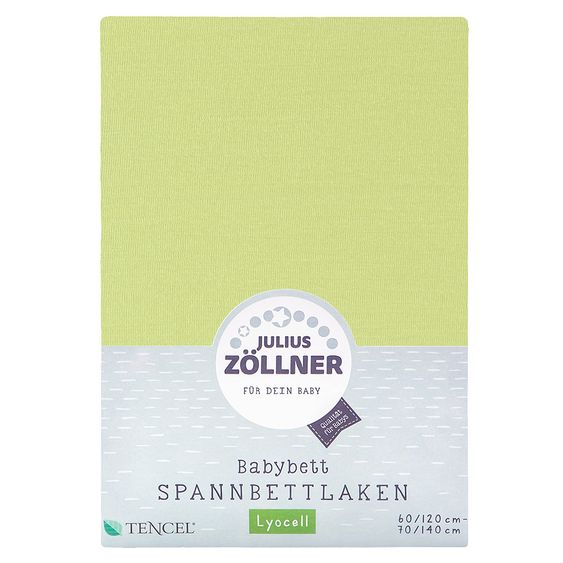 Julius Zöllner Spannbetttuch Tencel® für Kinderbett 60 x 120 / 70 x 140 cm - Grün