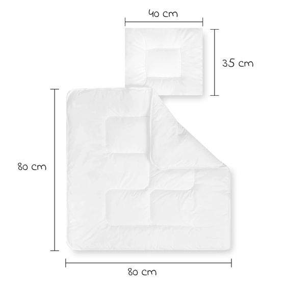 Julius Zöllner Steppbett-Set Basic 80 x 80 cm + 35 x 40 cm