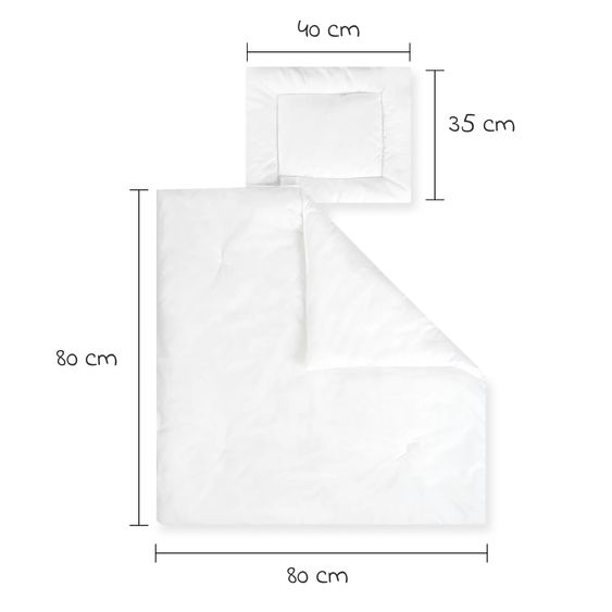 Julius Zöllner Set piumone trapuntato Hygiena 80 x 80 cm + 35 x 40 cm