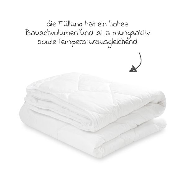 Julius Zöllner Set piumone trapuntato Hygiena 80 x 80 cm + 35 x 40 cm