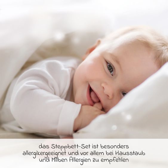 Julius Zöllner Set piumone trapuntato Hygiena 80 x 80 cm + 35 x 40 cm