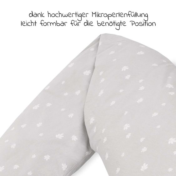 Julius Zöllner Nursing pillow micro bead filling incl. cover 190 cm - jungle leaves