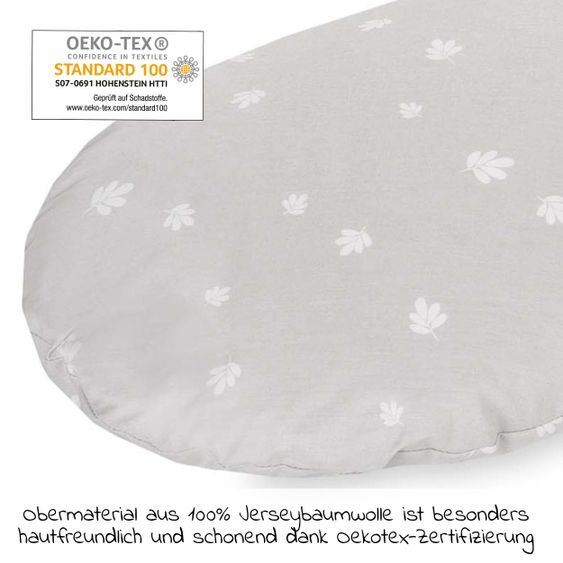 Julius Zöllner Nursing pillow micro bead filling incl. cover 190 cm - jungle leaves