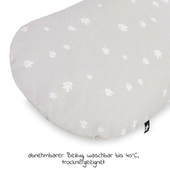 Julius Zöllner Nursing pillow micro bead filling incl. cover 190 cm - jungle leaves