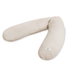 Nursing pillow micro bead filling incl. cover 190 cm - muslin - sand