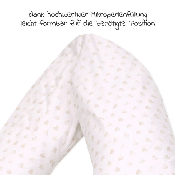 Julius Zöllner Stillkissen Mikroperlen-Füllung inkl. Bezug 190 cm - Schlummerherzen
