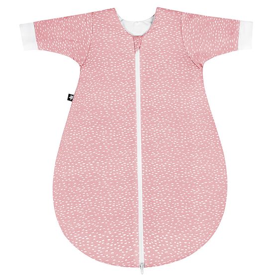Julius Zöllner Winter-Schlafsack Jersey mit Arm wattiert - Tiny Squares Blush - Gr. 62