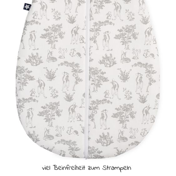 Julius Zöllner Winterschlafsack wattiert mit Arm - Jersey Forest Tale - Gr. 56