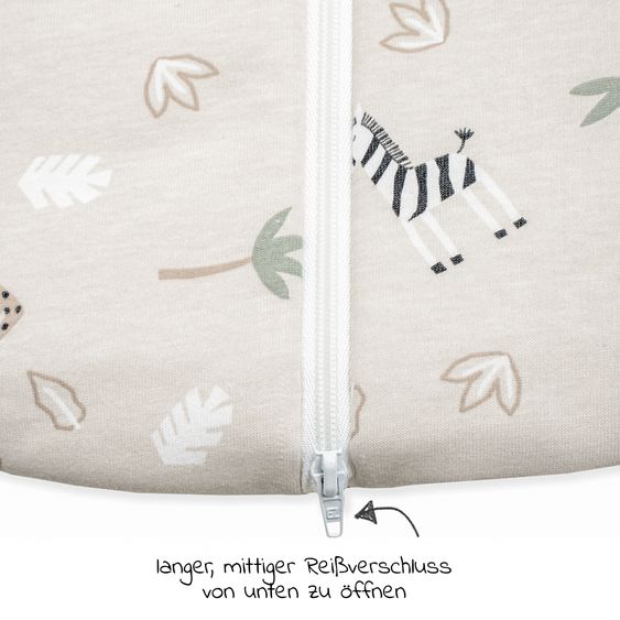 Julius Zöllner Winterschlafsack wattiert mit Arm - Jersey Savanne - Beige - Gr. 50 / 56