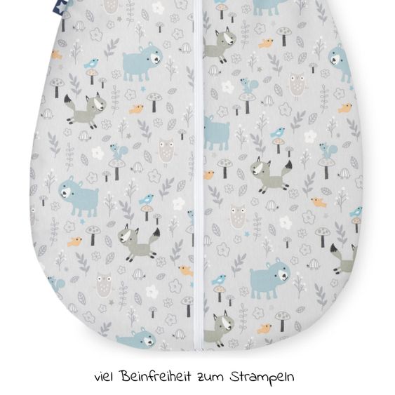 Julius Zöllner Winterschlafsack wattiert mit Arm - Jersey Smart Friends - Gr. 56