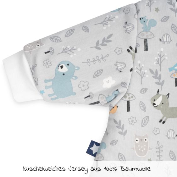 Julius Zöllner Winterschlafsack wattiert mit Arm - Jersey Smart Friends - Gr. 56