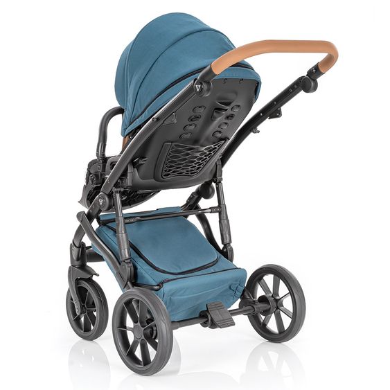 Junama Set passeggino 2in1 Space Combi con navicella, seggiolino sportivo, borsa fasciatoio e parapioggia - Verde