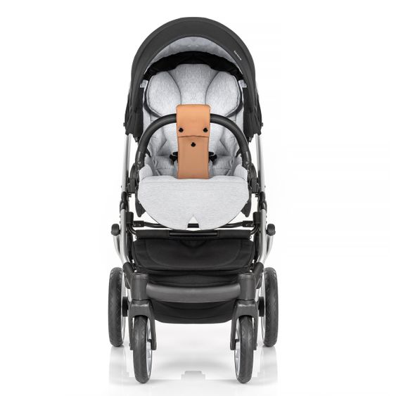 Junama 2in1 Kombi-Kinderwagen-Set Space inkl. Babywanne, Sportsitz,Wickeltasche & Regenschutz - Schwarz