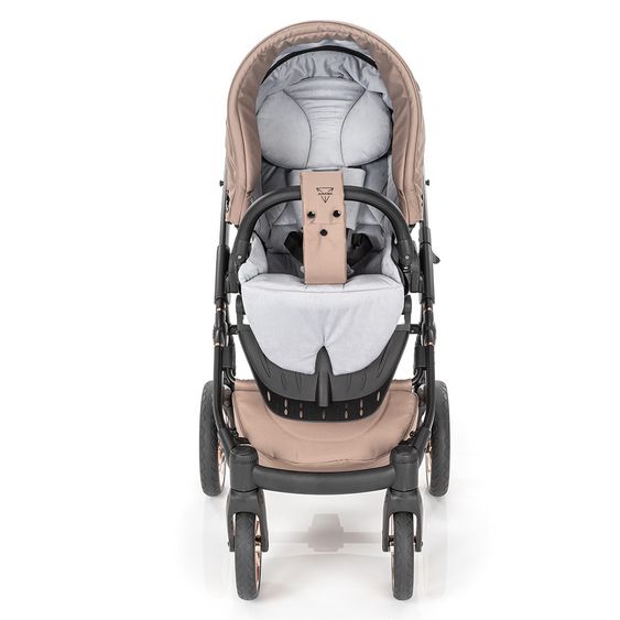 Junama Set passeggino 2in1 Termo Line Tex Combi con navicella, seggiolino sportivo, borsa fasciatoio e parapioggia - Beige