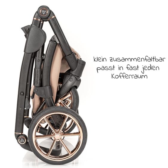 Junama Set passeggino 2in1 Termo Line Tex Combi con navicella, seggiolino sportivo, borsa fasciatoio e parapioggia - Beige