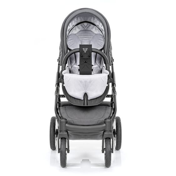 Junama 2in1 Kombi-Kinderwagen-Set Termo Line Tex inkl. Babywanne, Sportsitz,Wickeltasche & Regenschutz - Grau