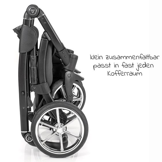 Junama 2in1 Kombi-Kinderwagen-Set Termo Line Tex inkl. Babywanne, Sportsitz,Wickeltasche & Regenschutz - Grau