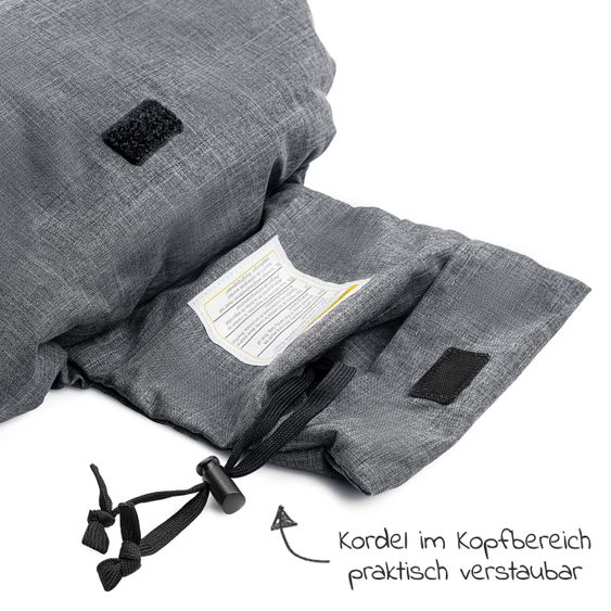 Junama 2in1 Kombikinderwagen-Set Termo Line Tex inkl.- Babywanne, Sportsitz, Wickeltasche, Fußsack & Handmuff - Grau