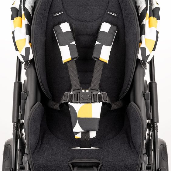 Junama Kombi-Kinderwagen Madena inkl. Babywanne, Sportsitz, Wickeltasche & Regenschutz - Packman